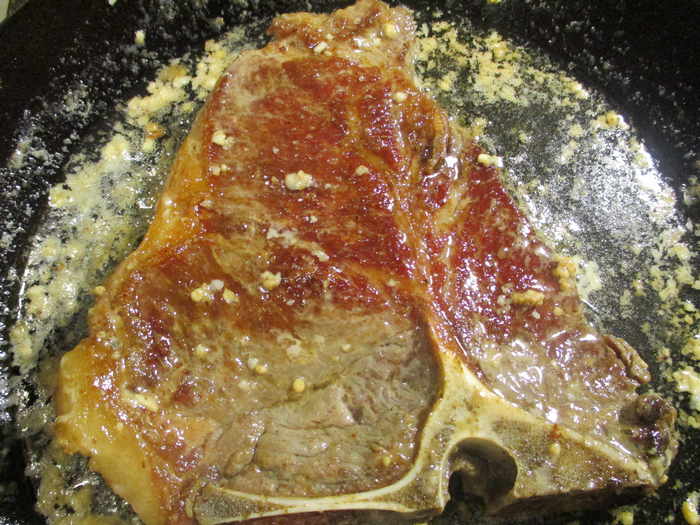 Pan seared hotsell t bone steak